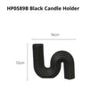 Black Ceramic Candlestick - Vermeil Decor