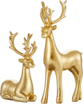 Gold Deer Sculpture Pair - Vermeil Decor