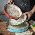Hand-Painted Blossom Baking Dish