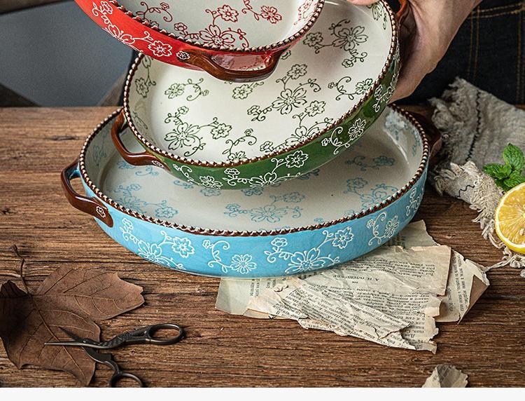 Hand-Painted Blossom Baking Dish - view 2