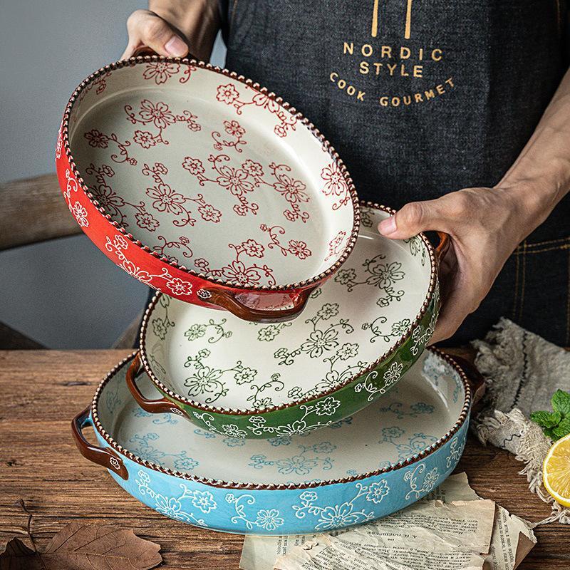 Hand-Painted Blossom Baking Dish - view 6