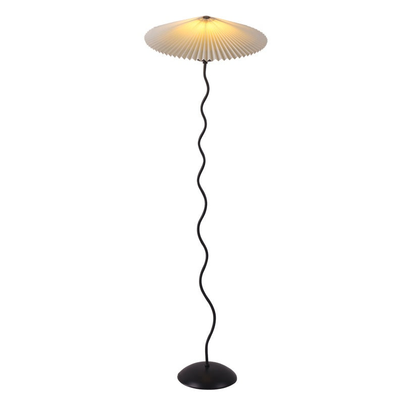 Pleated Wave Table Lamp - view 3 - Vermeil Decor