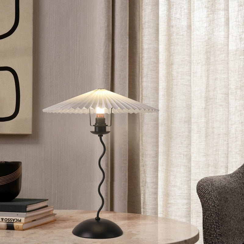 Pleated Wave Table Lamp - view 6 - Vermeil Decor