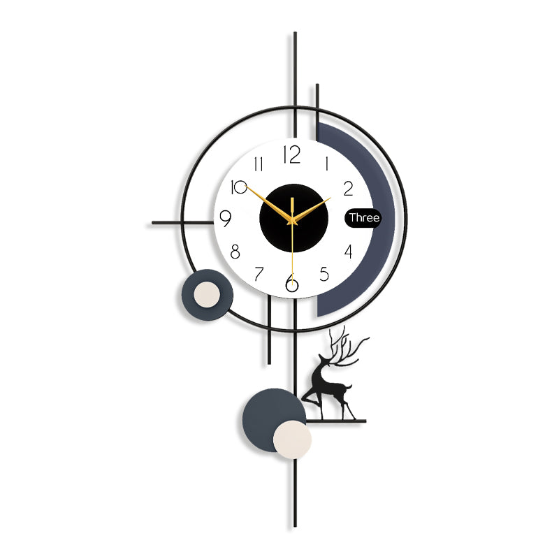 Nordic Deer Wall Clock - Vermeil Decor